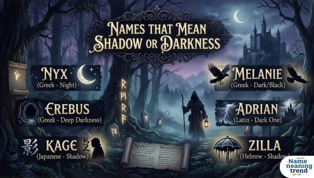 Names That Mean Shadow or Darkness