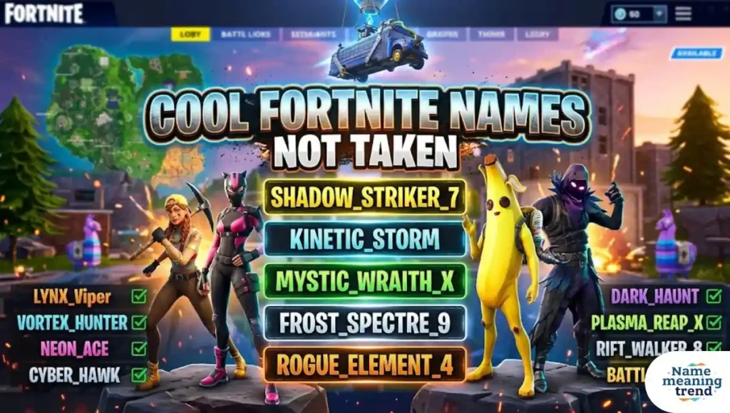 Cool Fortnite Names Not Taken