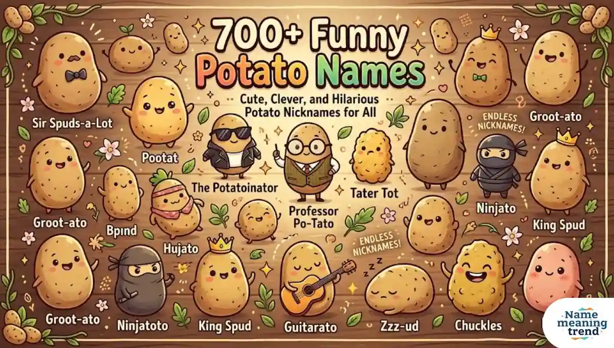 800+ Funny Potato Names: Cute, Clever, and Hilarious Potato Nicknames for All