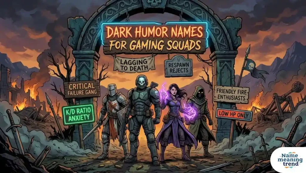 Dark Humor Names for Gaming Squads