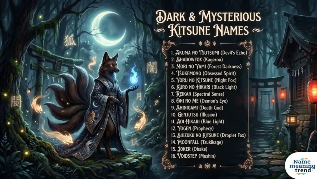 Dark and Mysterious Kitsune Names