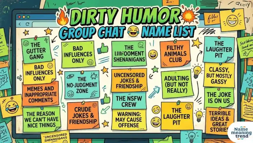 Dirty Humor Group Chat Name List