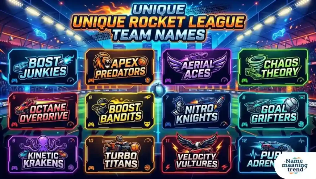 Unique Rocket League Team Names