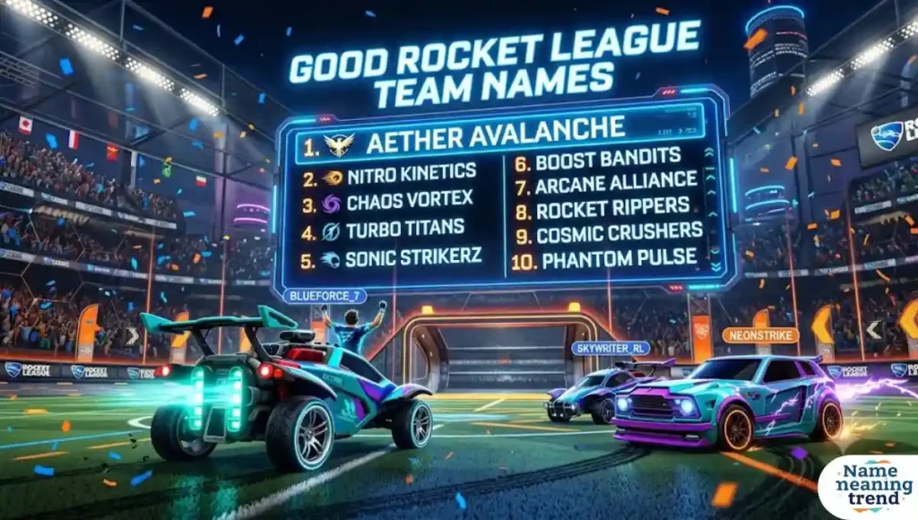 Good Rocket League Team Names