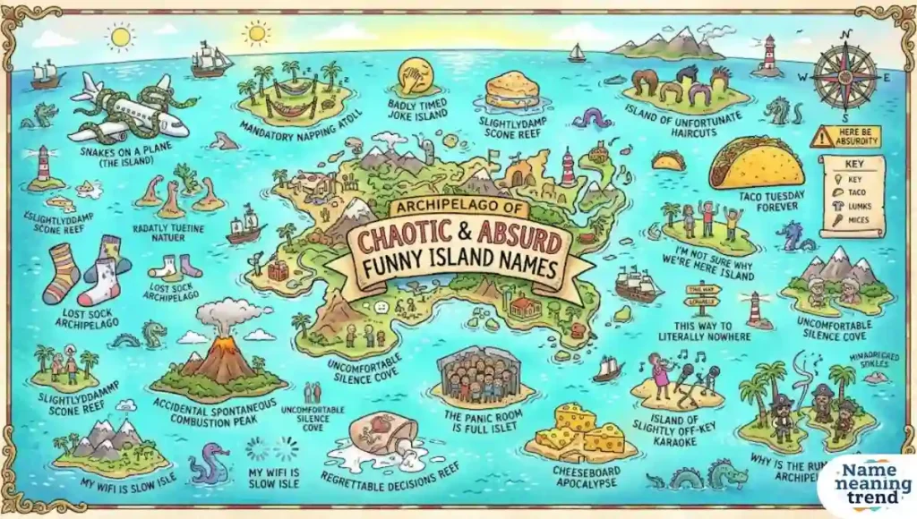 Chaotic and Absurd Funny Island Names