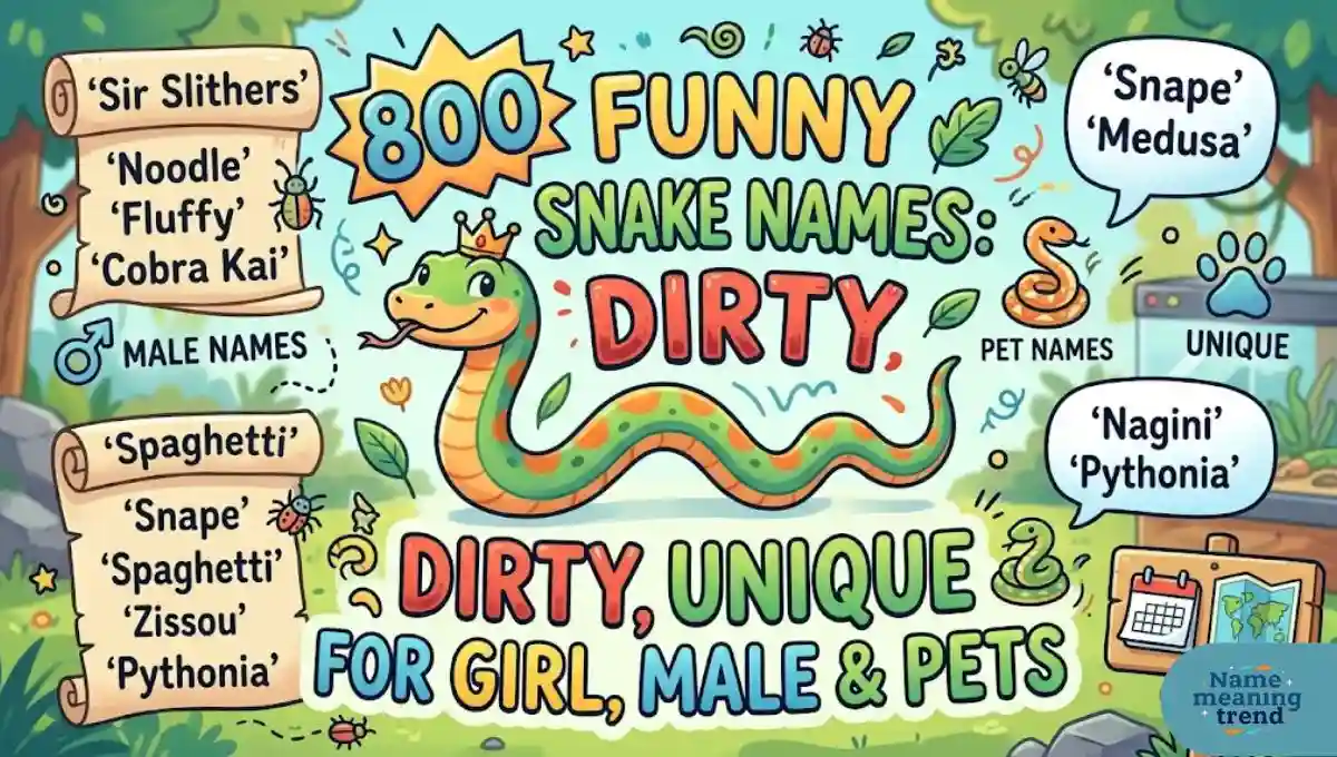 800 Funny Snake Names: Dirty, Unique For Girl, Male & Pets