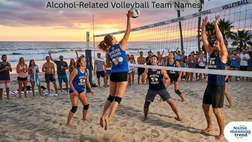 Alcohol-Related Volleyball Team Names
