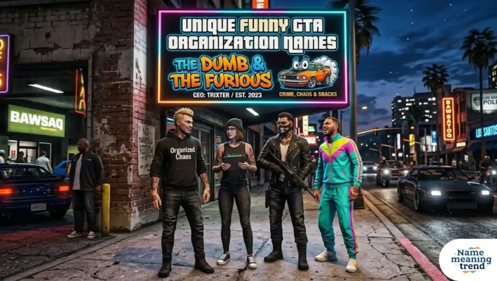 Unique Funny GTA Organization Names