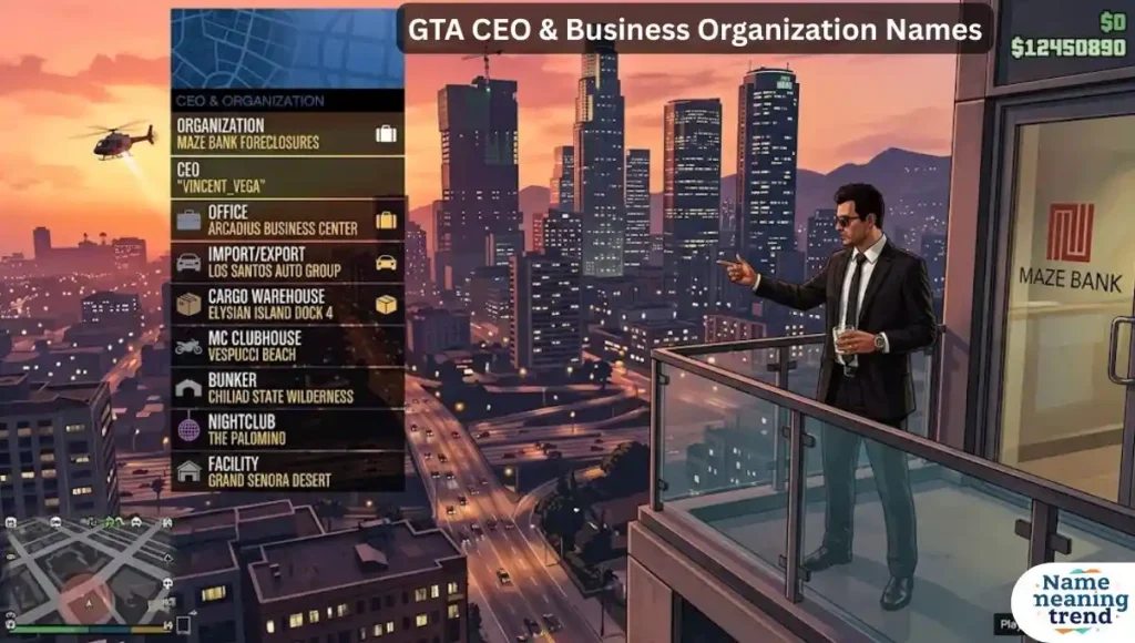 GTA CEO & Business Organization Names