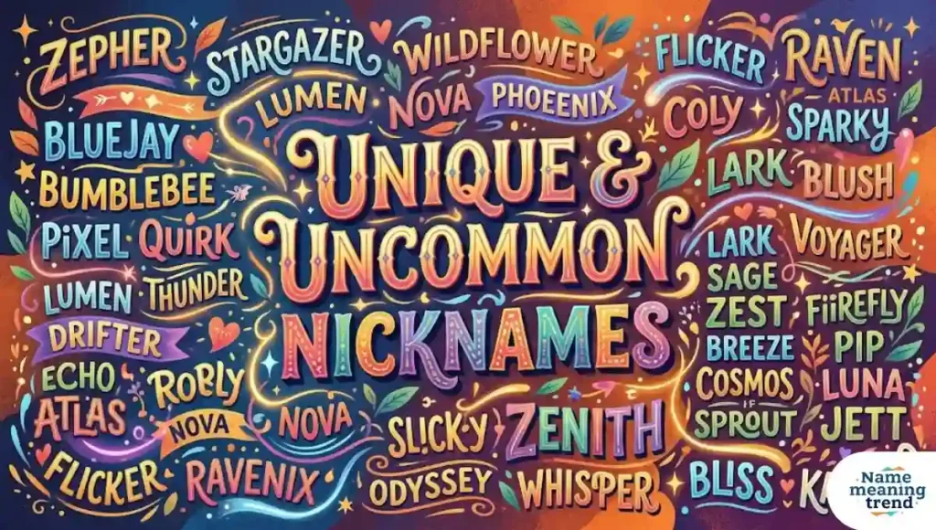 Unique & Uncommon Nicknames