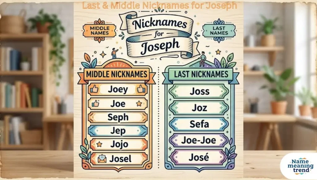 Last & Middle Nicknames for Joseph