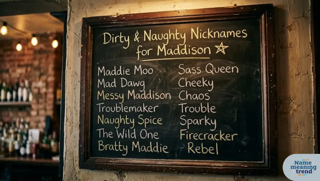 Dirty & Naughty Nicknames for Maddison