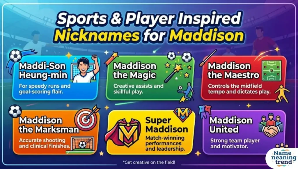 Sports & Player Inspired Nicknames for Maddison