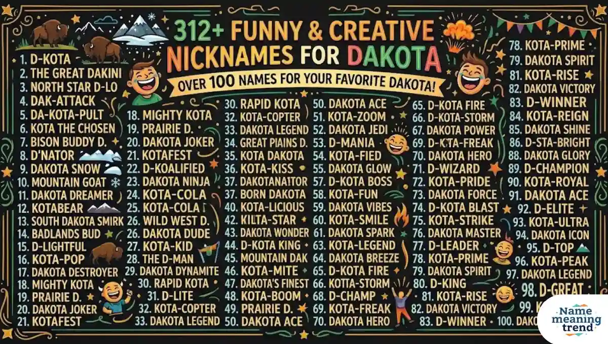 312+ Funny & Creative Nicknames for Dakota