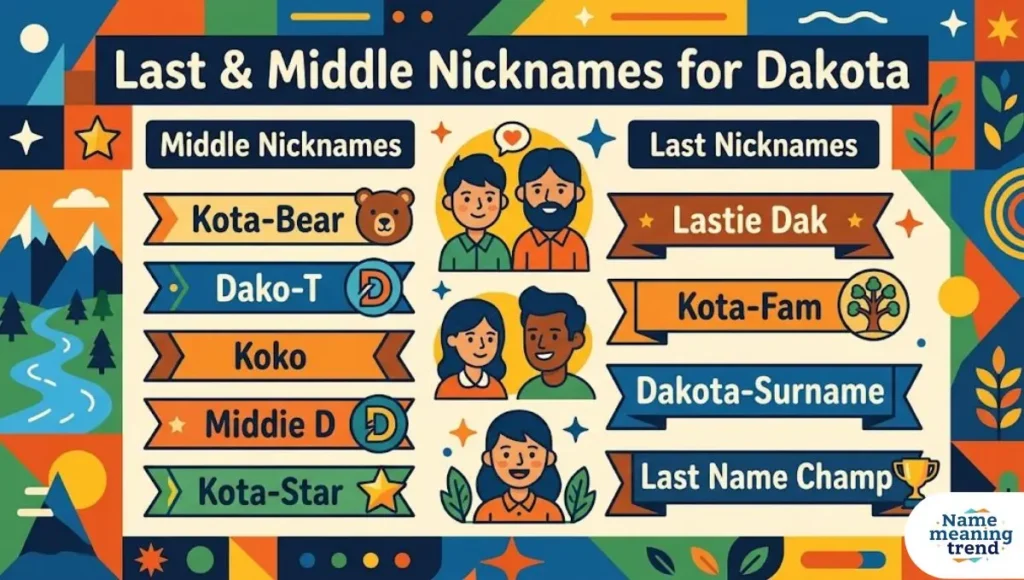 Last & Middle Nicknames for Dakota