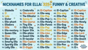 Nicknames for Ella: 325+ Funny & Creative
