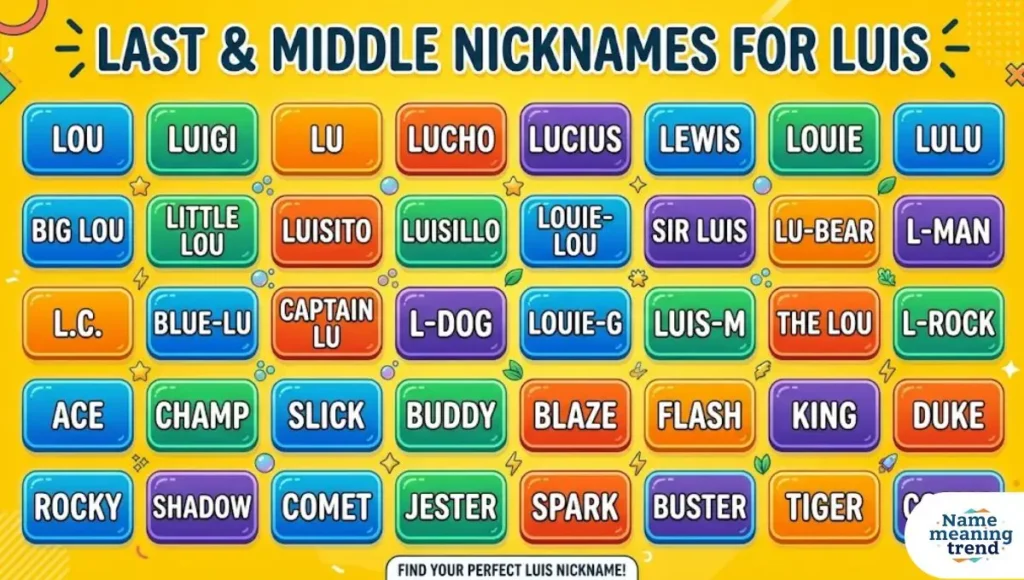 Last & Middle Nicknames for Luis