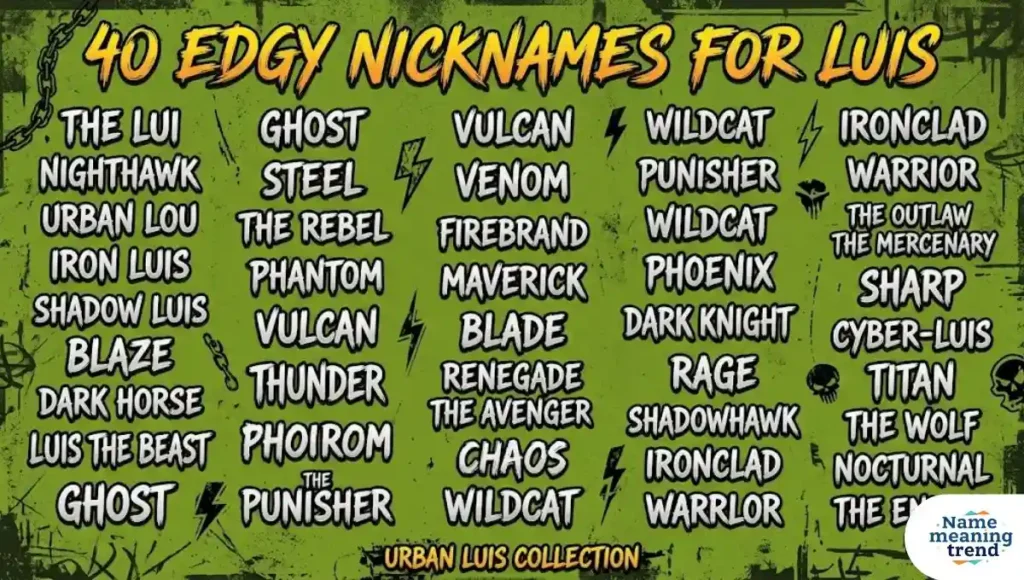 Edgy Nicknames for Luis