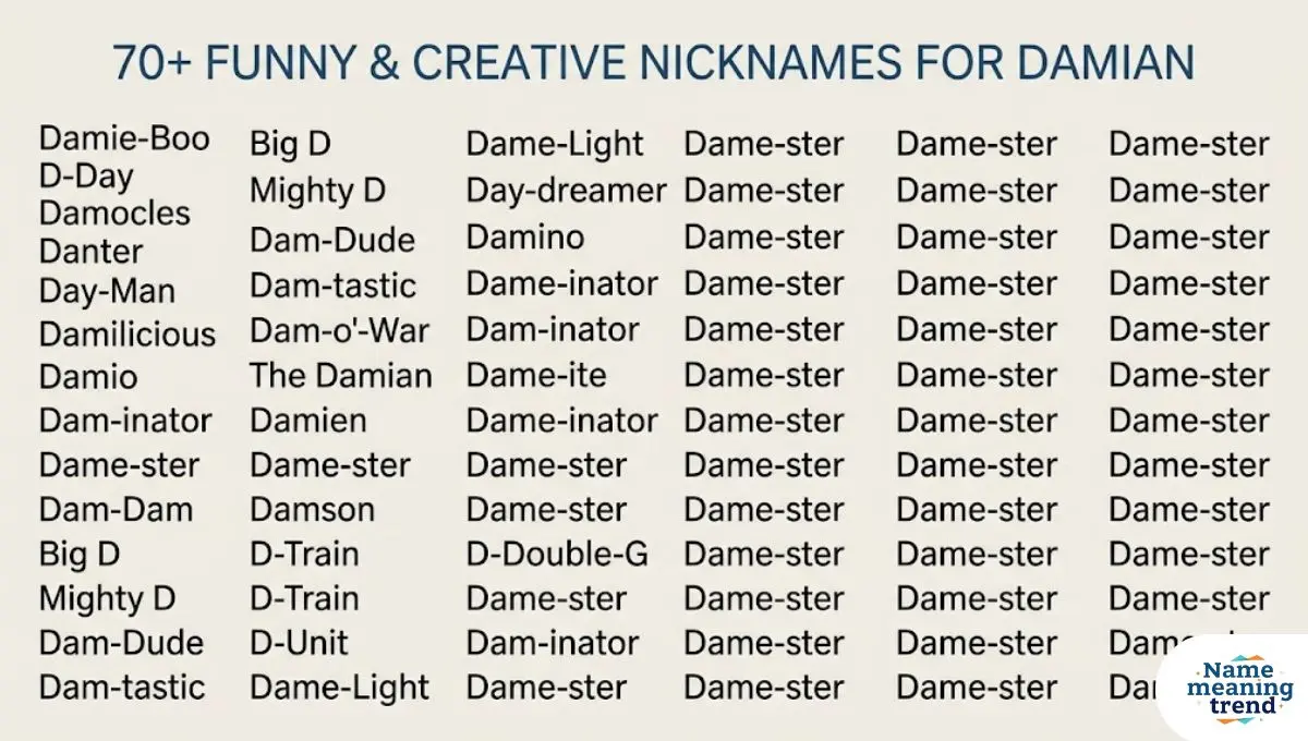 310+ Funny & Creative Nicknames for Damian