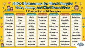 550+ Nicknames for Short People: Cute, Funny, and Kind Name Ideas