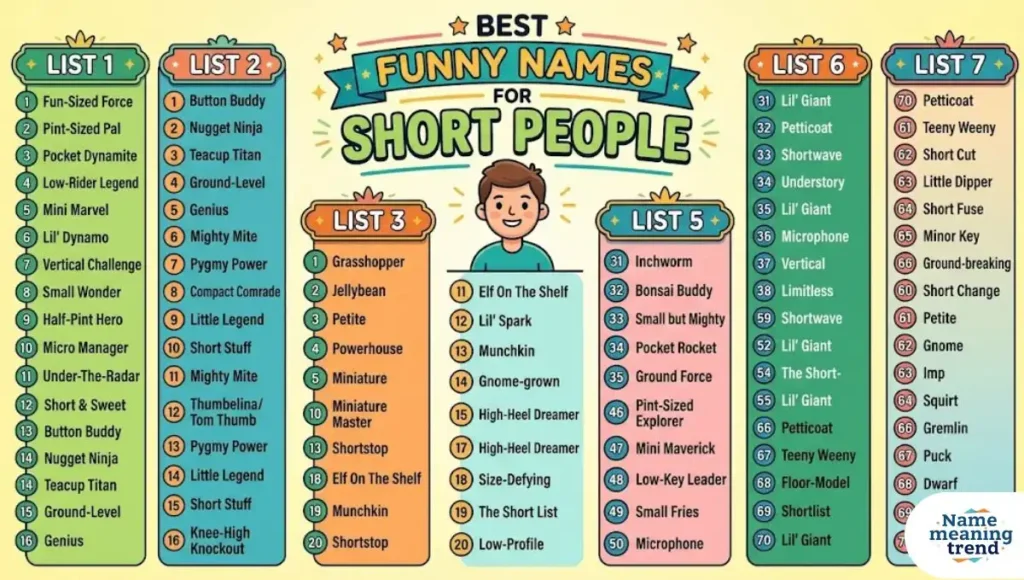 Best Funny Names for Short People