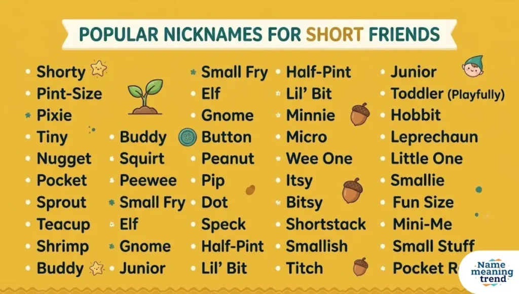 Popular Nicknames for Short Friends