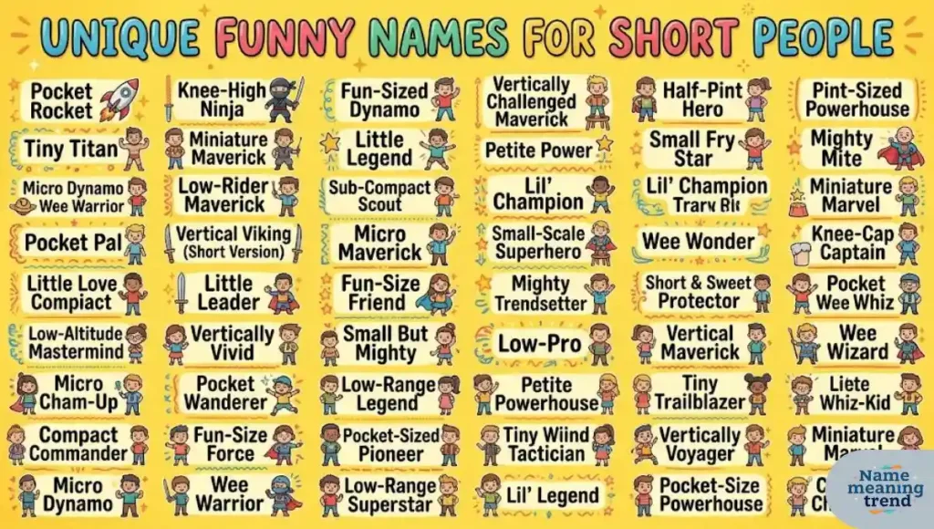 Unique Funny Names for Short People