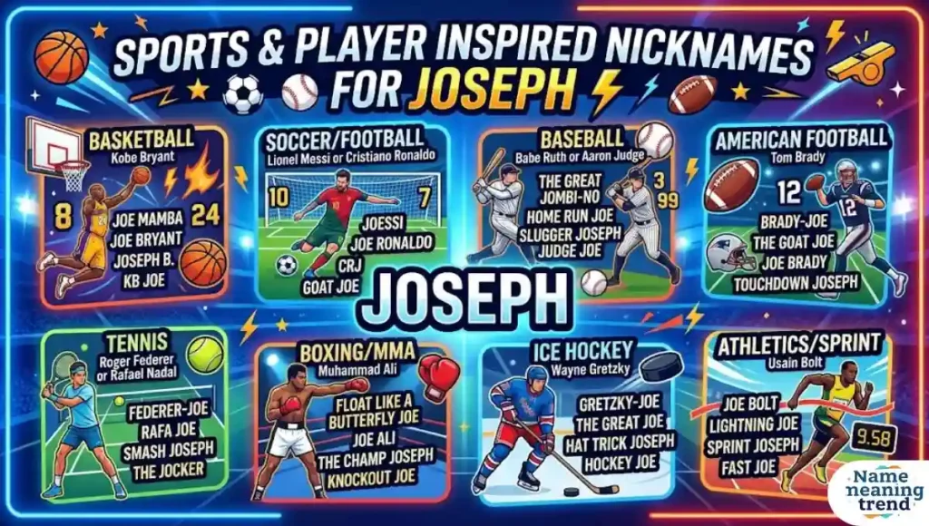 Sports & Player Inspired Nicknames for Joseph