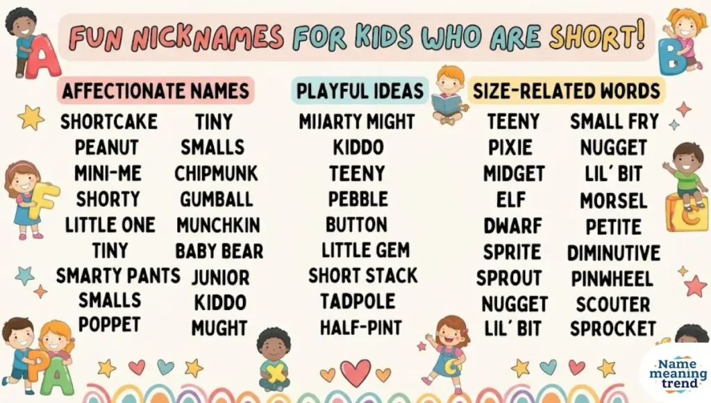 Nicknames for Kids Who Are Short