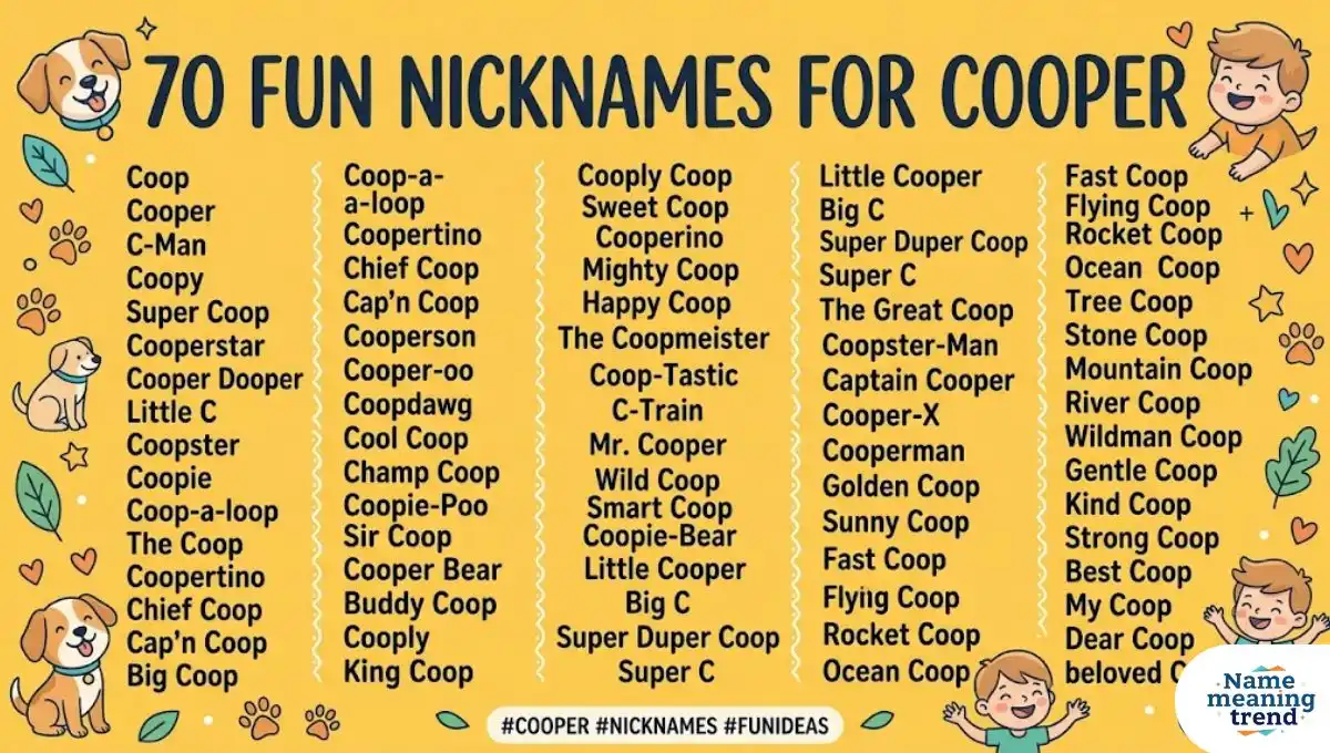 Nicknames for Cooper: 250+ Fun, Cute, and Unique Ideas
