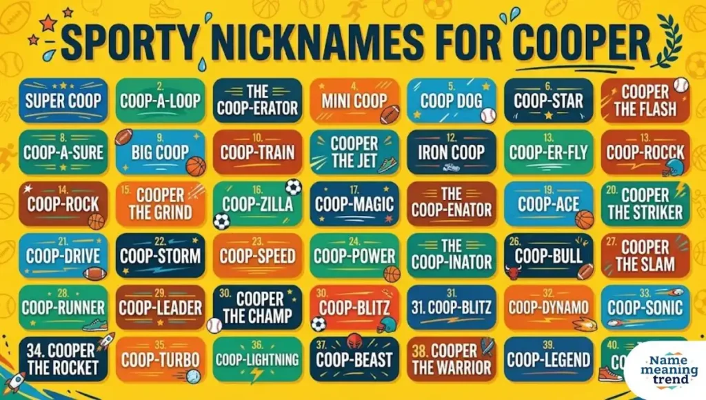 Sporty Nicknames for Cooper