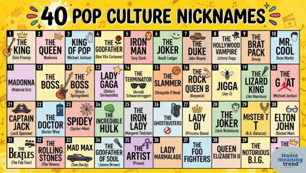 Nicknames from Pop Culture