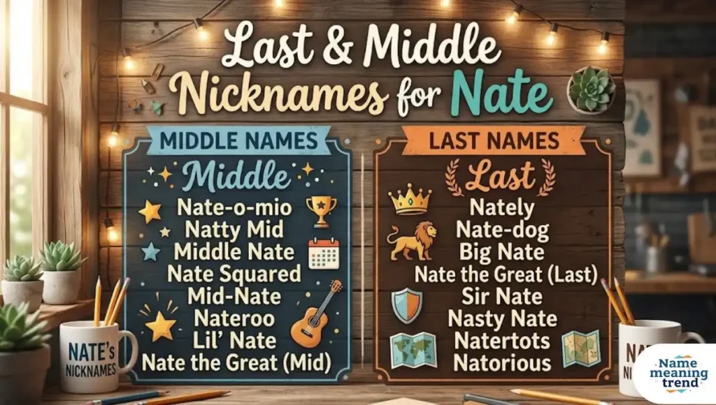 Last & Middle Nicknames for Nate
