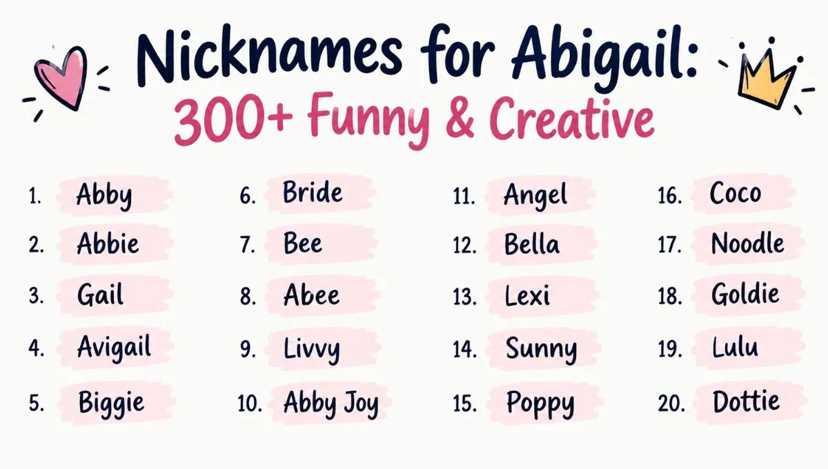 Nicknames for Abigail: 300+ Funny & Creative