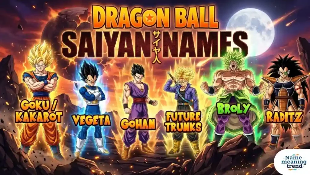 Dragon Ball Saiyan Names