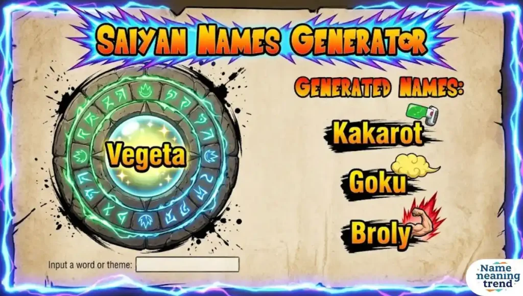 Saiyan Names Generator