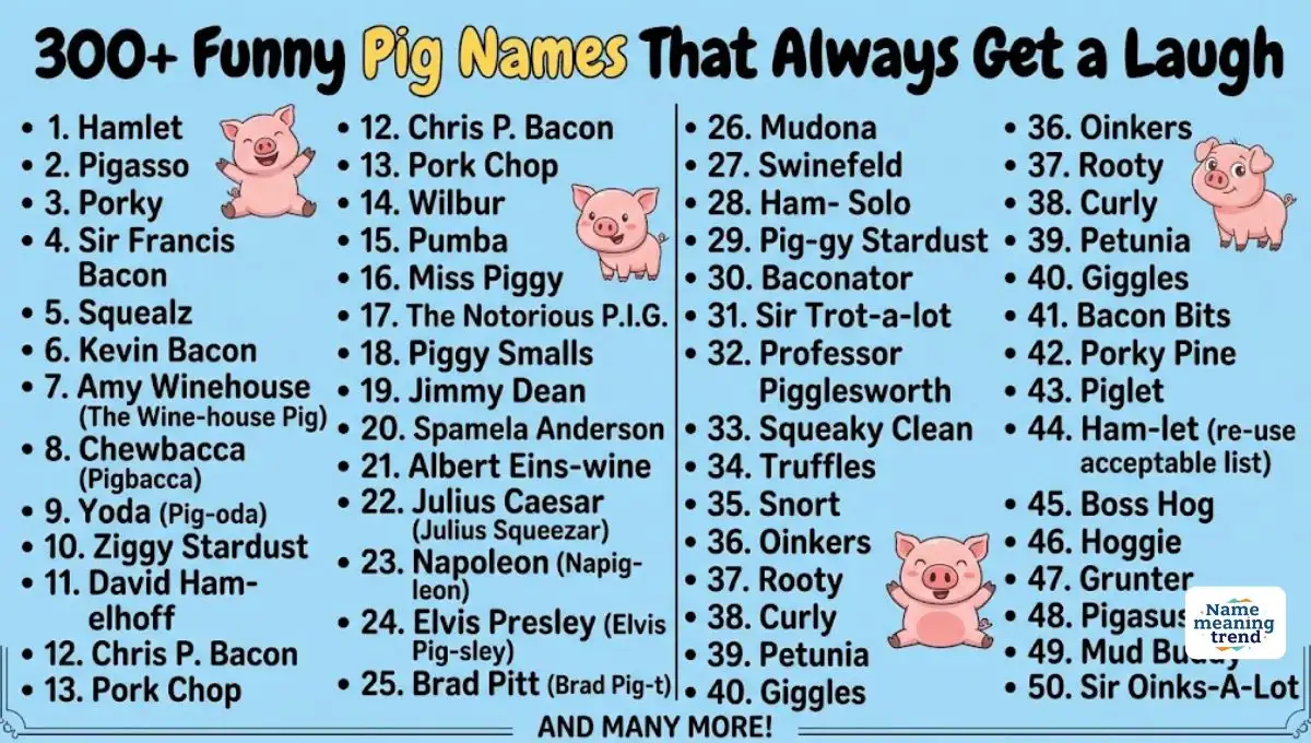 300+ Funny Pig Names That Always Get a Laugh
