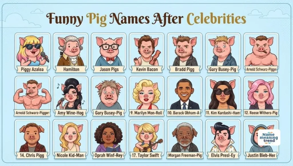 Funny Pig Names After Celebrities