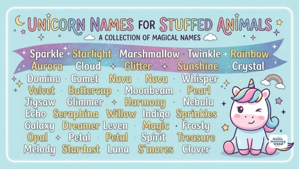 Unicorn Names for Stuffed Animals