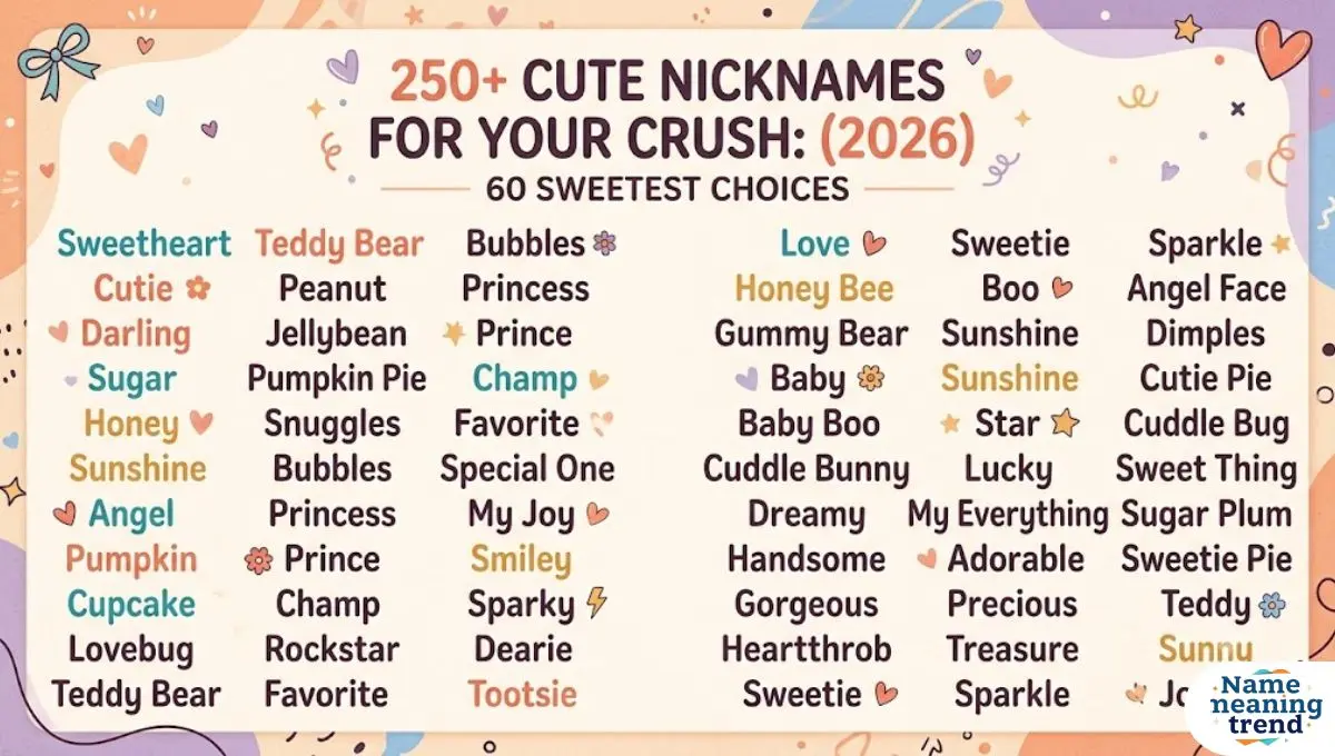 250+ Cute Nicknames for Your Crush: (2026)