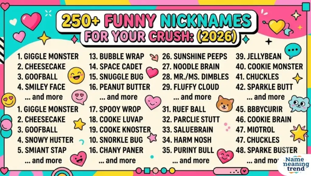 Funny Nicknames for Your Crush