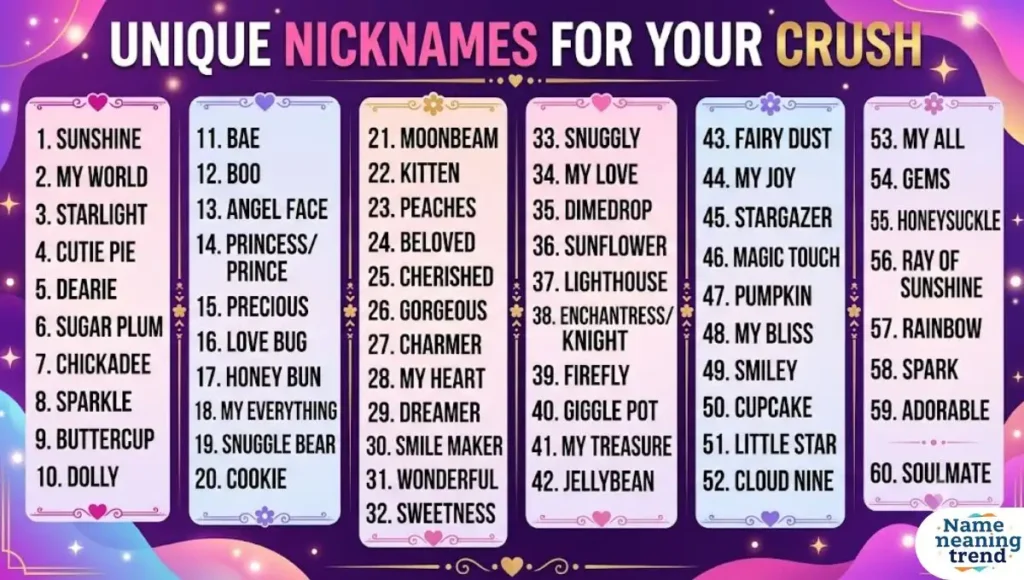 Unique Nicknames for Your Crush