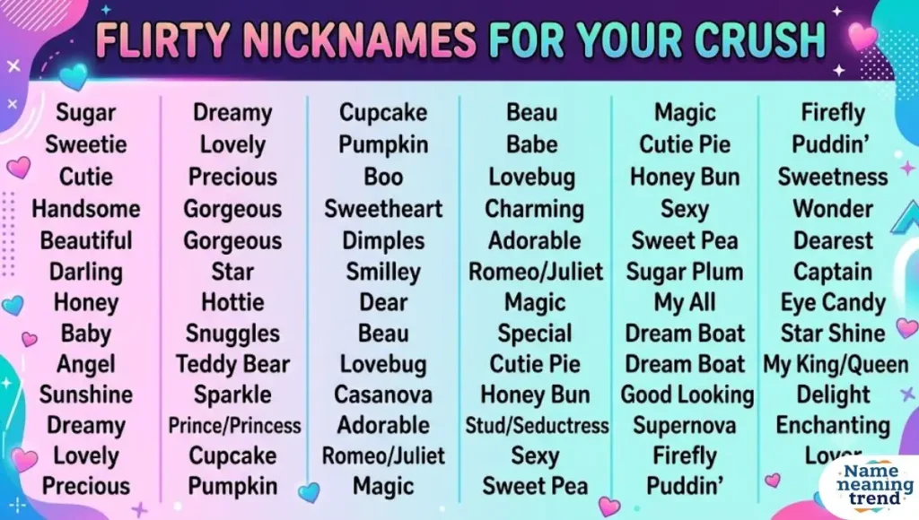 Flirty Nicknames for Your Crush