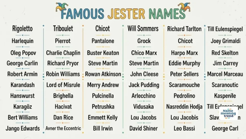 Famous Jester Names