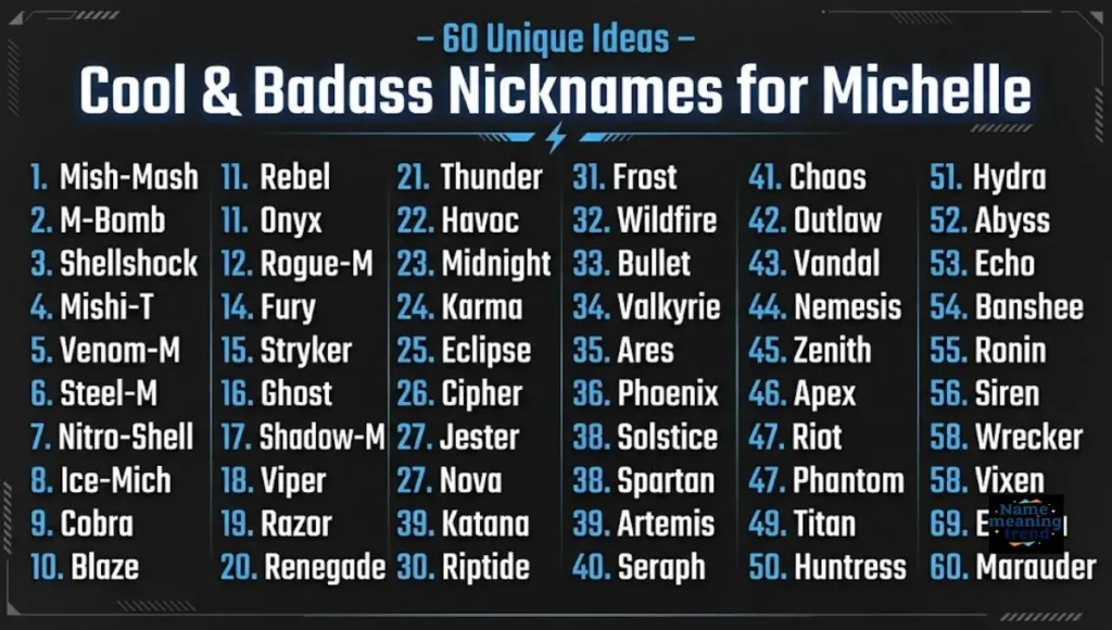 Cool & Badass Nicknames for Michelle
