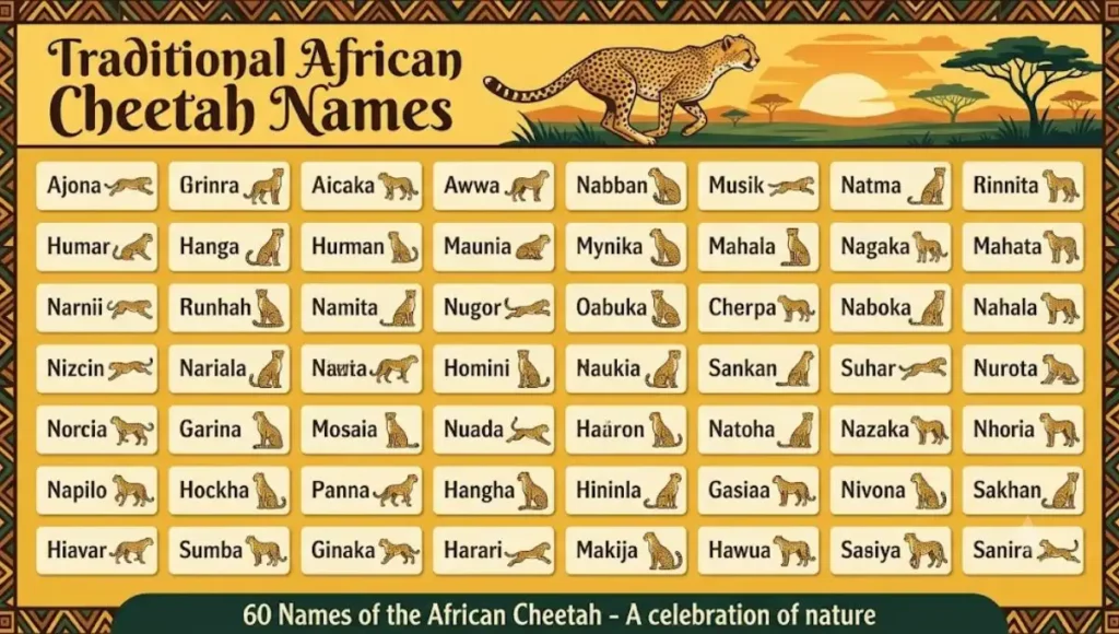 Traditional African Cheetah Names