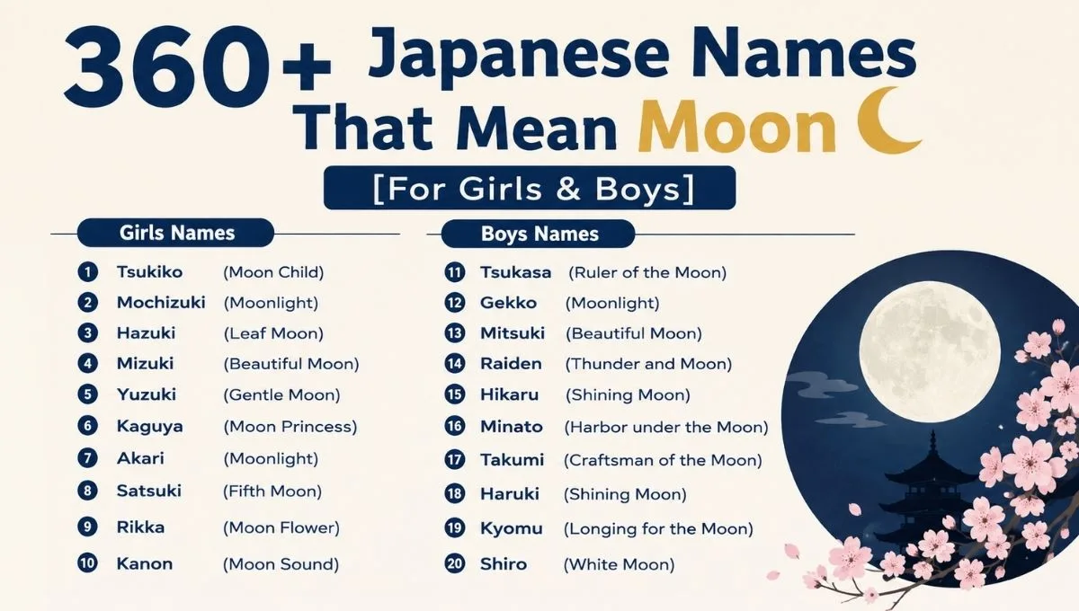 360+ Japanese Names That Mean Moon [For Girls & Boys]