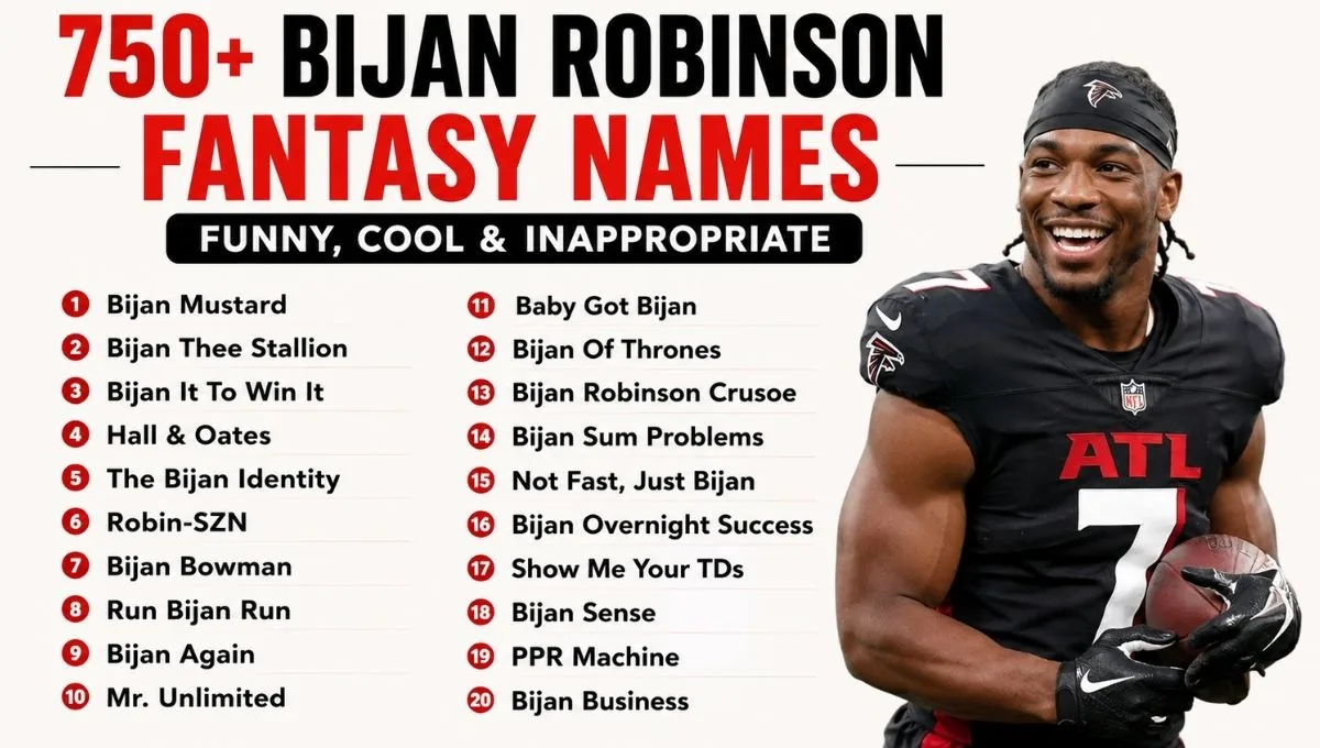 750+ Bijan Robinson Fantasy Names: Funny, Cool & Inappropriate