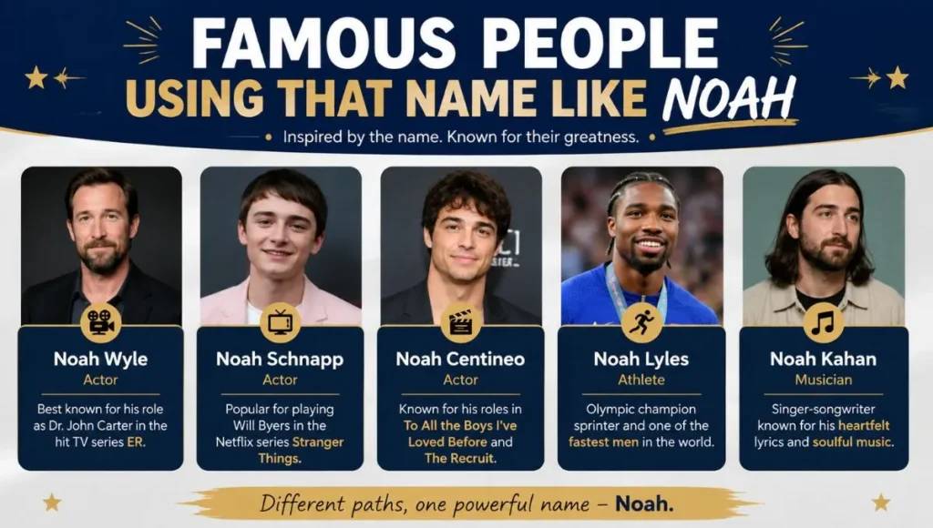Famous People Using That Name like Noah