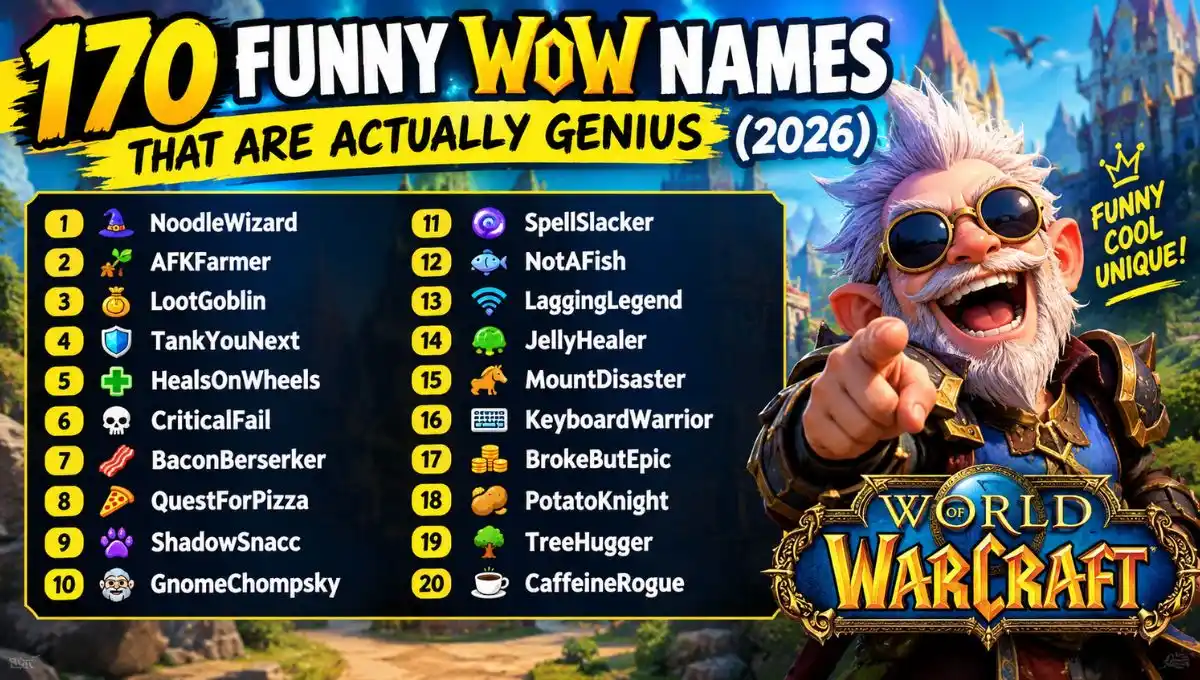 170 Funny WoW Names That Are Actually Genius (2026)